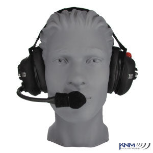 Black Rubberized, Flex Boom, Mulit-Talk Linkable Race Fan Headset (Nascar)