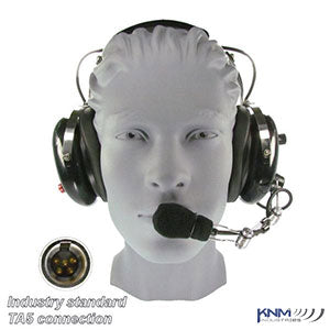 Over the Head Headset, Black Gloss, Wire Boom, TA5 Connector